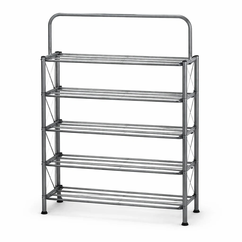 Foldable Shoe Rack with Wall Hanging