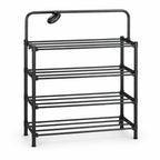 Foldable Shoe Rack with Wall Hanging