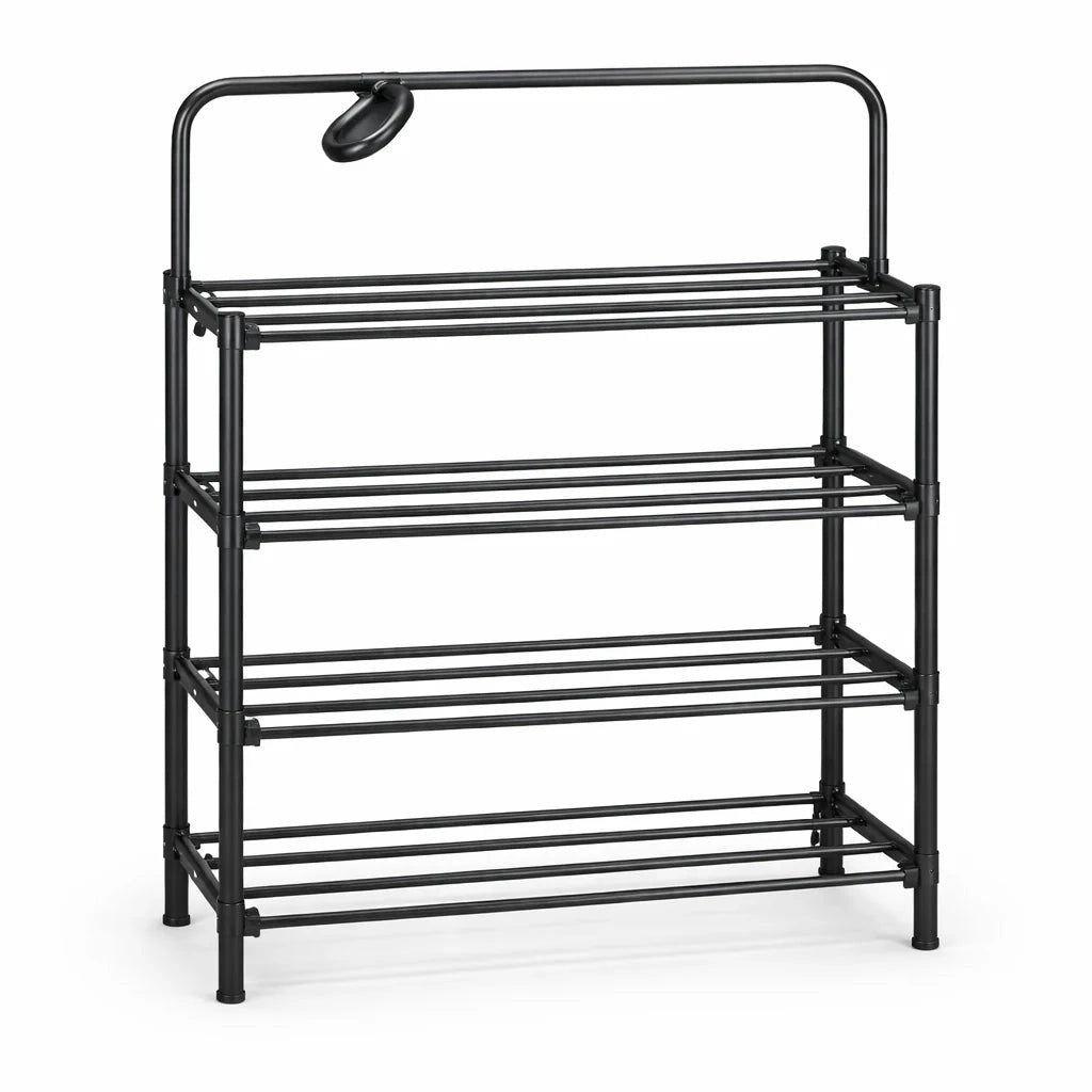 Foldable Shoe Rack with Wall Hanging