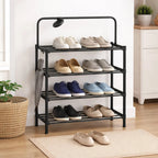 Foldable Shoe Rack with Wall Hanging