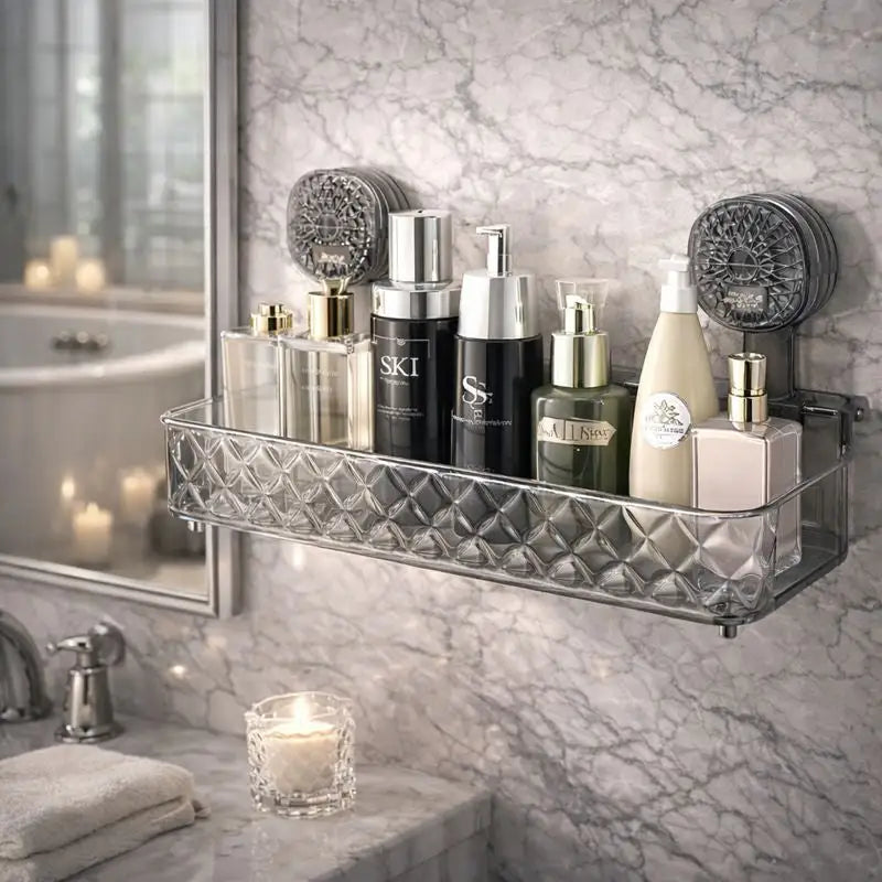 Luxury Suction Bathroom Shelf with Hooks