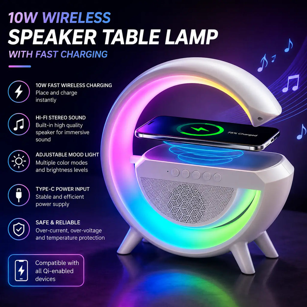 G Shaped Rgb Light Table Lamp
