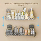 Luxury Suction Bathroom Shelf with Hooks