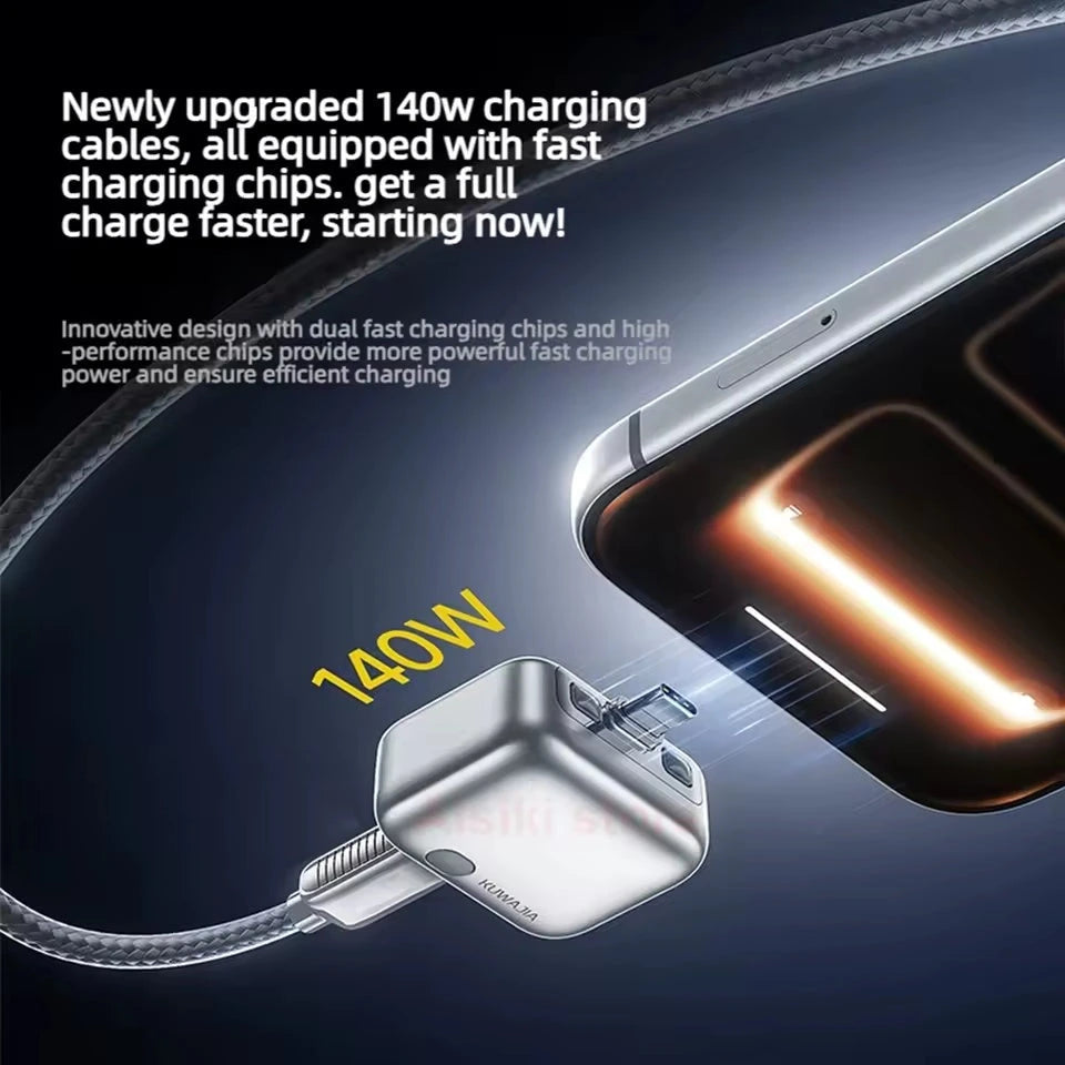 Smart AutoPop AI Charger – 140W Fast Charging