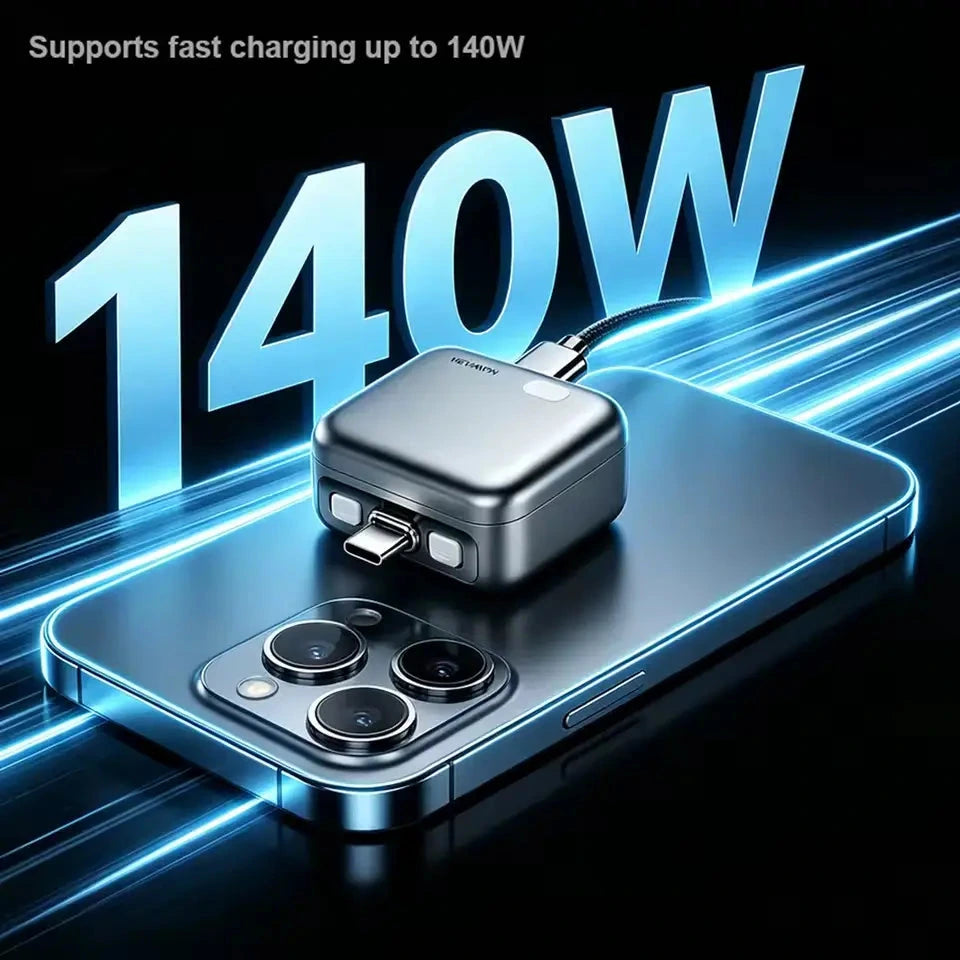 Smart AutoPop AI Charger – 140W Fast Charging