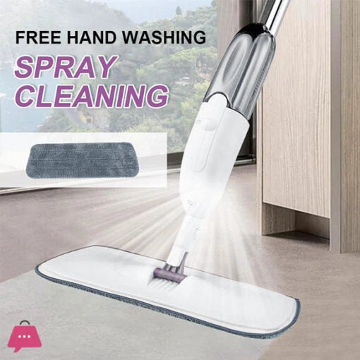 Spray Mop System with Microfiber Pads Reusable Flat Mop