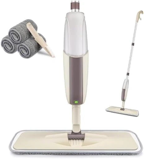 Spray Mop System with Microfiber Pads Reusable Flat Mop